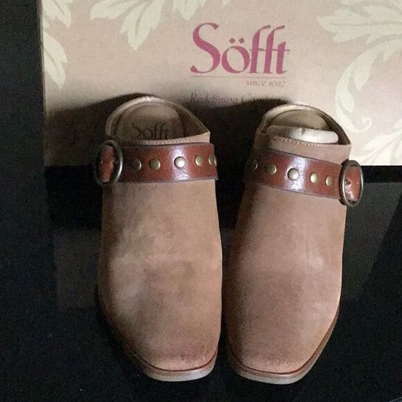 New Söfft Corey belted leather clog brown 37 - Picture 1 of 9